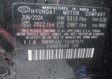 2025 Hyundai Ioniq 6 Limited from USA, damaged, VIN KMHM54AA7SA083971